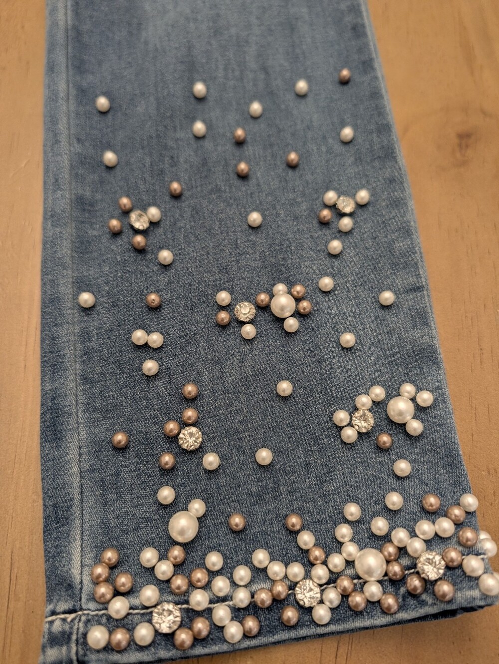 Ethyl Marleigh Slim Jeans With Pearls & Stones Women's Size 6 - Picture 2 of 9